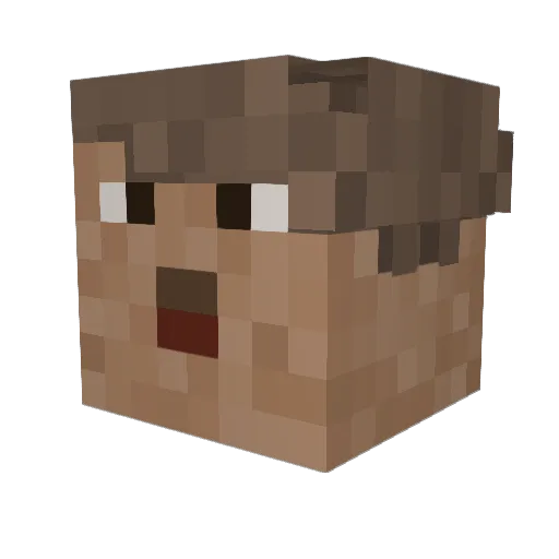 Killbot6 Minecraft avatar head, 3D render