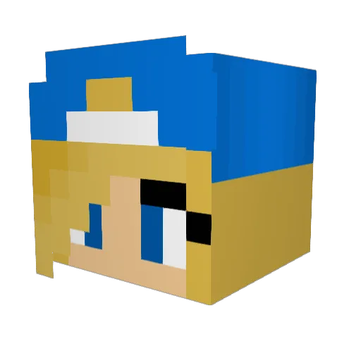 KillerAnananas Minecraft avatar head, 3D render