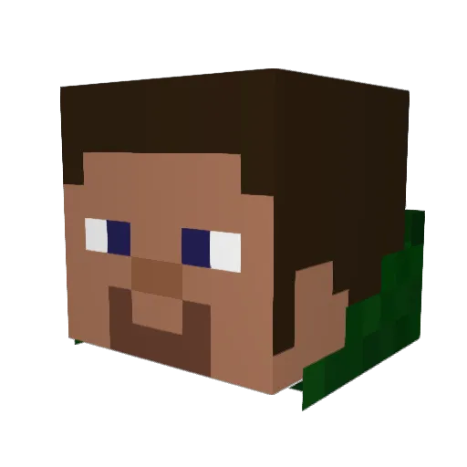 KillerBean4 Minecraft avatar head, 3D render