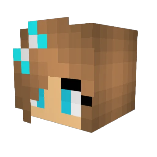 KillerBrunette Minecraft avatar head, 3D render