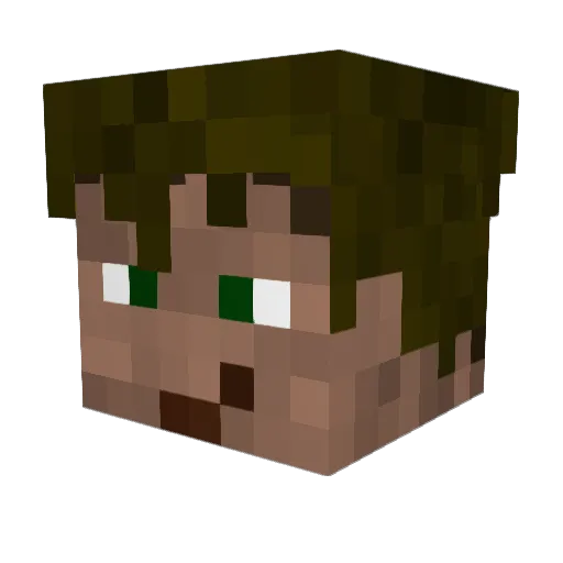 KillerCanine Minecraft avatar head, 3D render