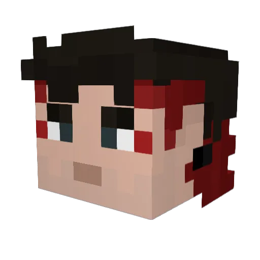 KillerCatX796 Minecraft avatar head, 3D render