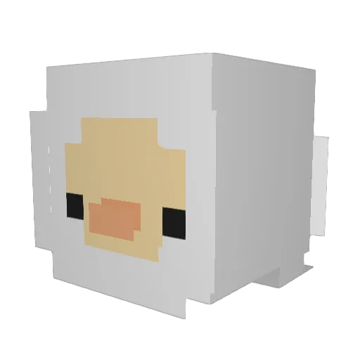 KillerDioxide Minecraft avatar head, 3D render