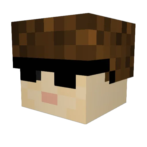 KillerFishFromKA Minecraft avatar head, 3D render