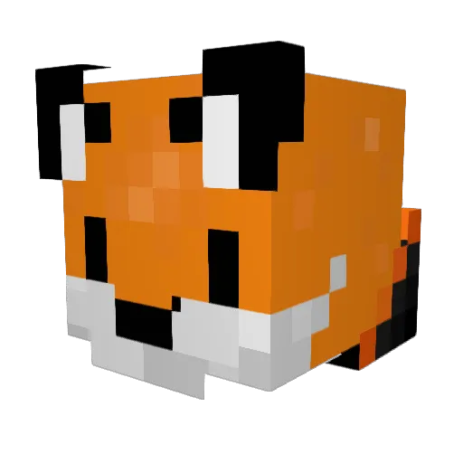 KillerFoxly Minecraft avatar head, 3D render