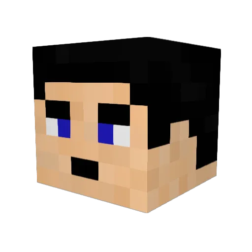 KillerKillMine Minecraft avatar head, 3D render