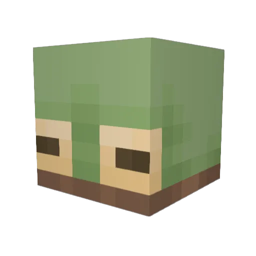 KillerPaper Minecraft avatar head, 3D render