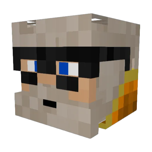 KillerPumpki Minecraft avatar head, 3D render