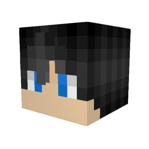 KillerRaven Minecraft avatar head, 3D render