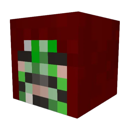 KillerRaxx Minecraft avatar head, 3D render