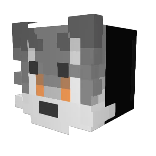 KillerSpace Minecraft avatar head, 3D render