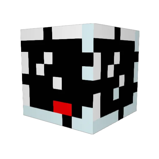 KillerTed Minecraft avatar head, 3D render