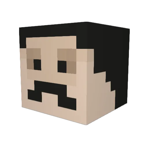 KillerWallace Minecraft avatar head, 3D render