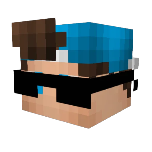 KillerZi Minecraft avatar head, 3D render