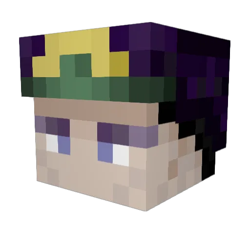 Killer_Kimbap Minecraft avatar head, 3D render