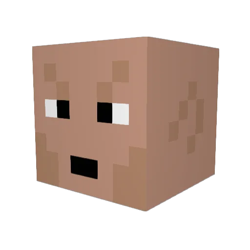 Killerama Minecraft avatar head, 3D render