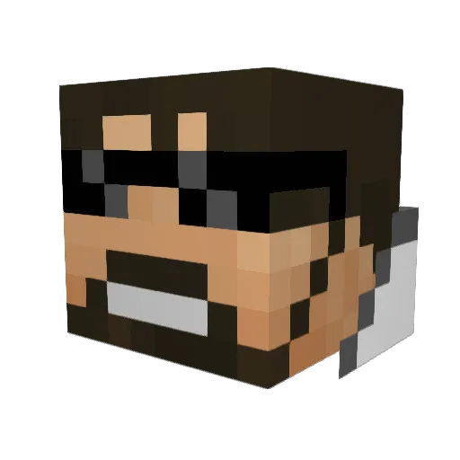 Killerboyassasin Minecraft avatar head, 3D render