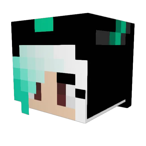 Killerdark Minecraft avatar head, 3D render