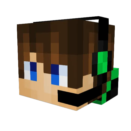 Killerfuchs Minecraft avatar head, 3D render