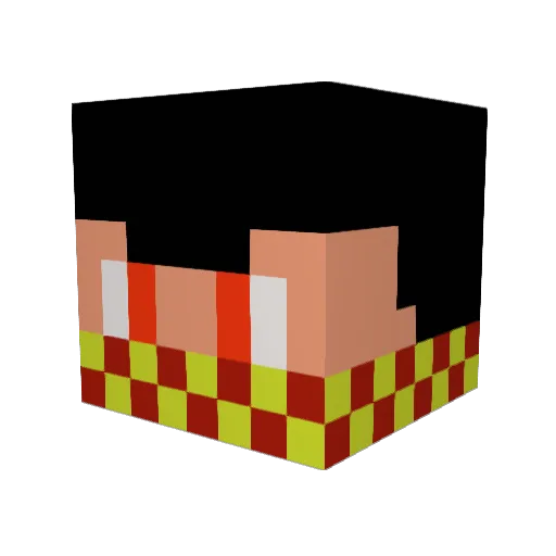 Killerman49 Minecraft avatar head, 3D render
