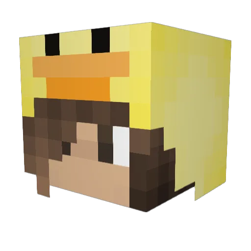 Killermoon56 Minecraft avatar head, 3D render