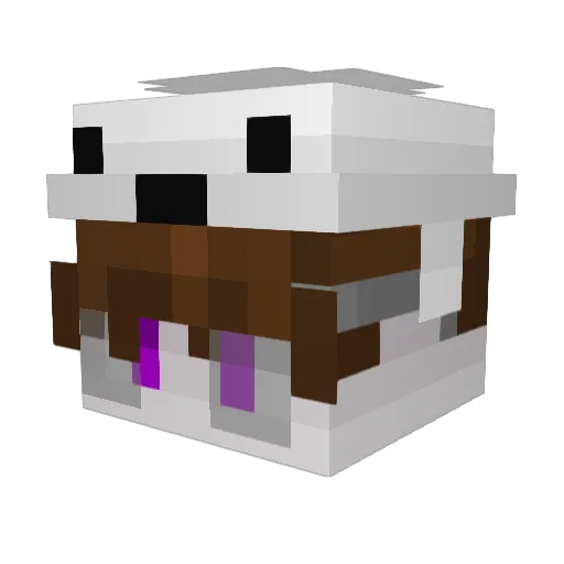 Killerpepe Minecraft avatar head, 3D render