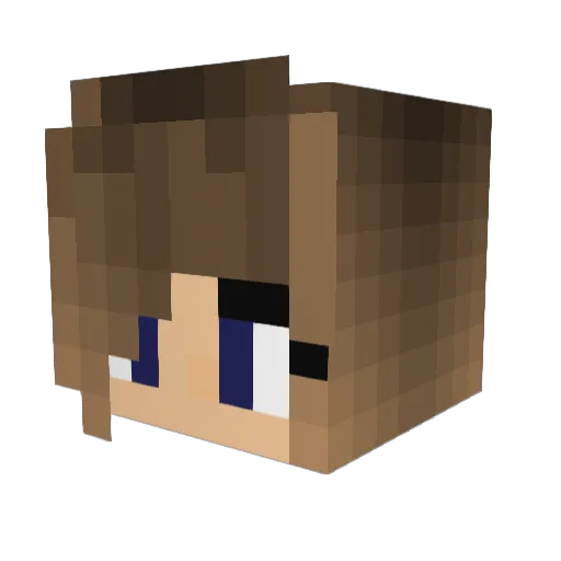Killerswordfish Minecraft avatar head, 3D render