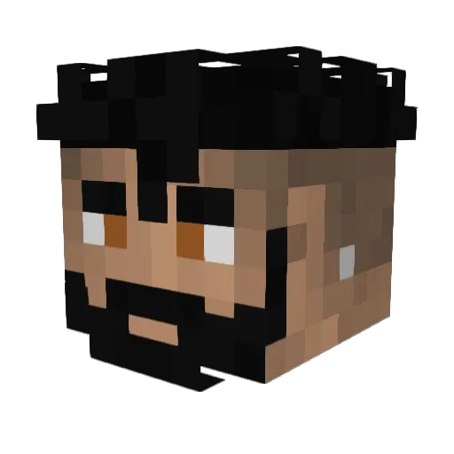 Killertron_ Minecraft avatar head, 3D render