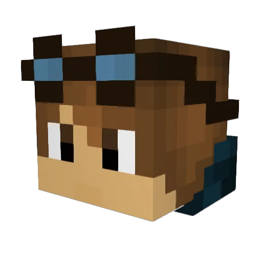 Killerwolf108 Minecraft avatar head, 3D render