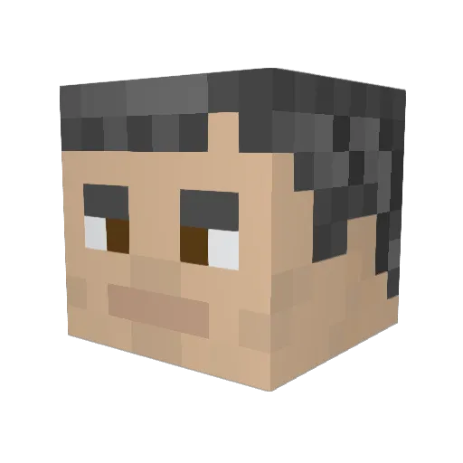 Killformo Minecraft avatar head, 3D render