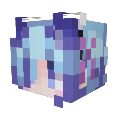 Killian_Pasteque Minecraft avatar head, 3D render
