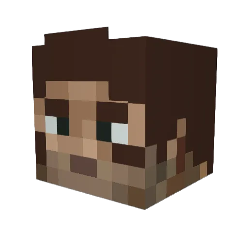 Killidia08 Minecraft avatar head, 3D render