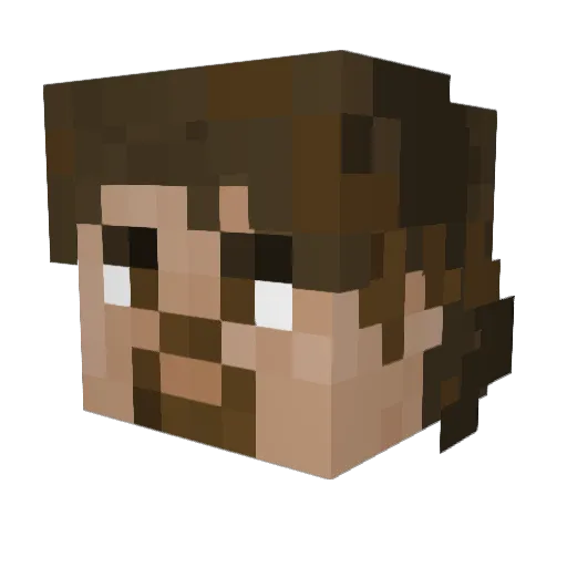 Killifar Minecraft avatar head, 3D render