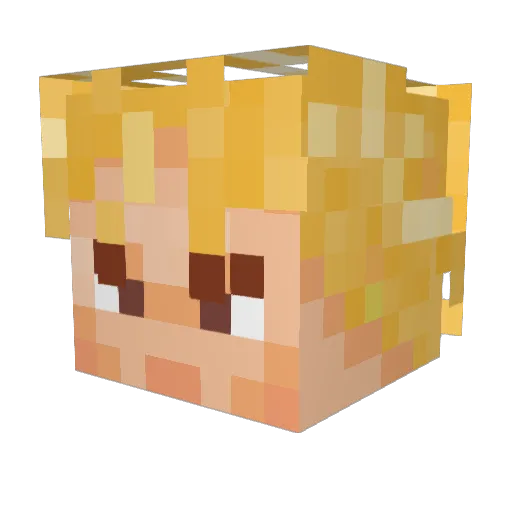 Killinfool Minecraft avatar head, 3D render