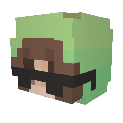 Killmisterin Minecraft avatar head, 3D render