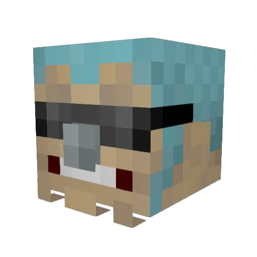 Killotou Minecraft avatar head, 3D render