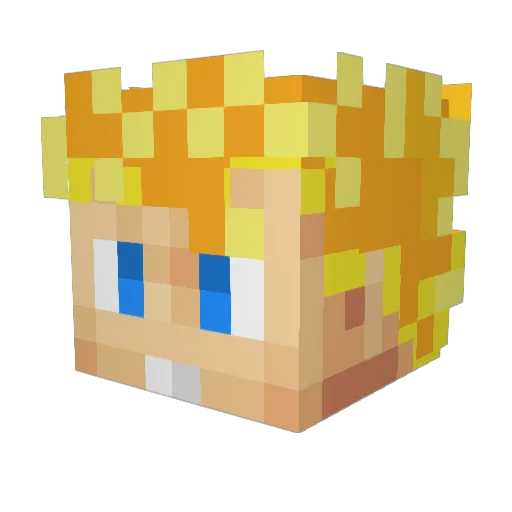 Killpandas Minecraft avatar head, 3D render