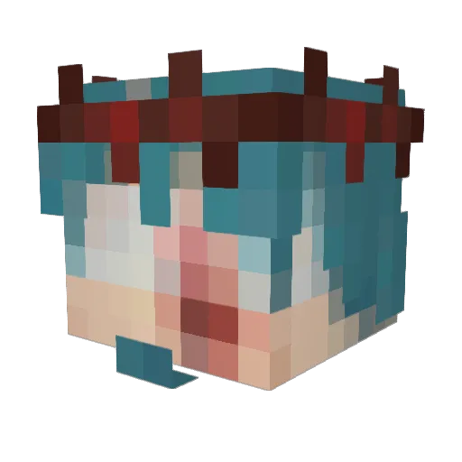 Kills1de Minecraft avatar head, 3D render