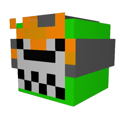 Kills21 Minecraft avatar head, 3D render