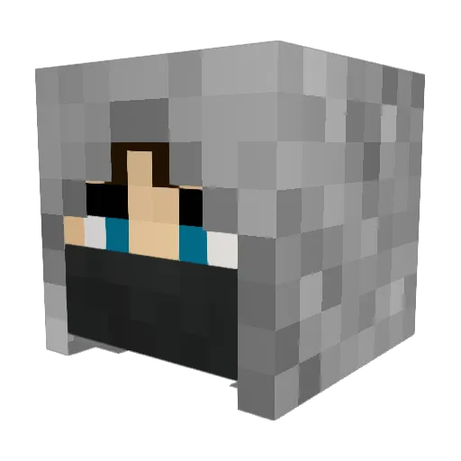 Killtags Minecraft avatar head, 3D render