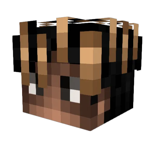 KilluaQG Minecraft avatar head, 3D render