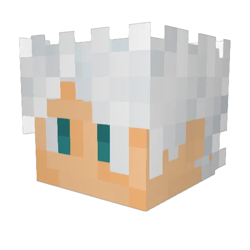 KilluaZalo Minecraft avatar head, 3D render