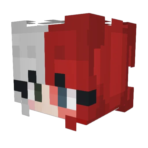 Killua_707 Minecraft avatar head, 3D render