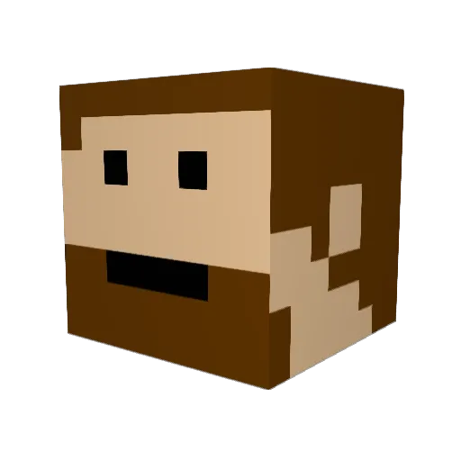 KiloDrums Minecraft avatar head, 3D render
