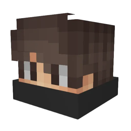 KiloTriX Minecraft avatar head, 3D render