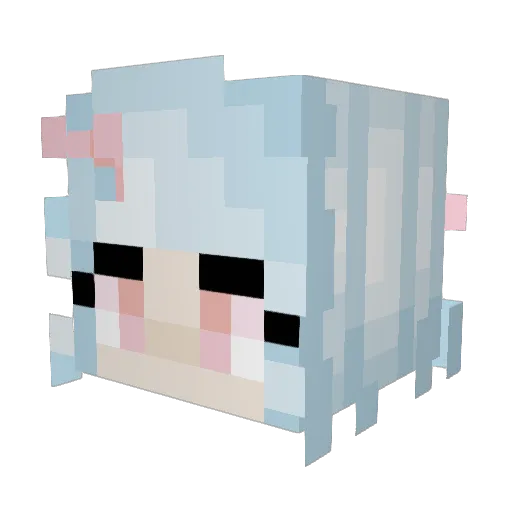 Kilophy Minecraft avatar head, 3D render