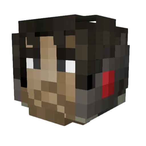KilrPotato13 Minecraft avatar head, 3D render