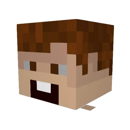 Kilroy_Dog Minecraft avatar head, 3D render