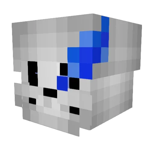 Kiltsop Minecraft avatar head, 3D render