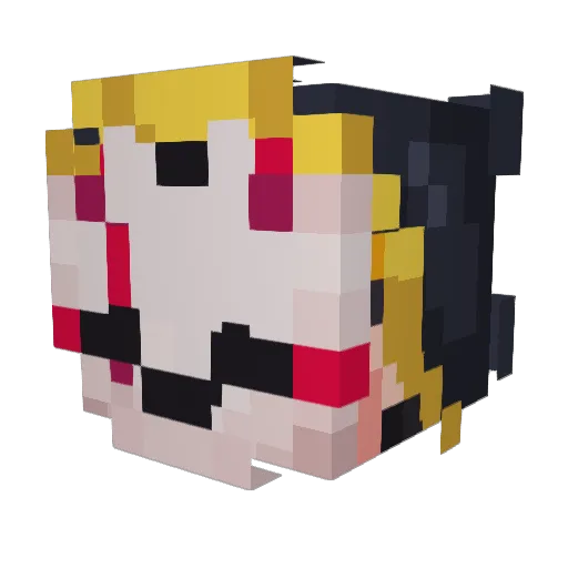 Kiluan7 Minecraft avatar head, 3D render